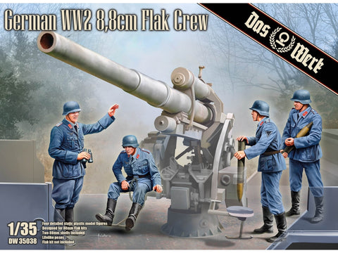 Das Werk 1/35 Vokiečių WW2 8,8 cm FlaK įgulos rinkinys