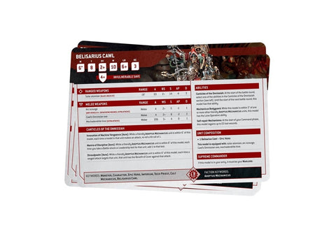 Warhammer 40K Adeptus Mechanicus duomenų kortos (35 vnt., EN)
