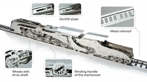 Time For Machine: Dazzling Steamliner - metalinio konstruktoriaus komplektas - HOBI.LT 🇱🇹