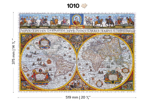Medinė dėlionė „Nova Terrarum“ žemėlapis, 1010 detalių, 12+