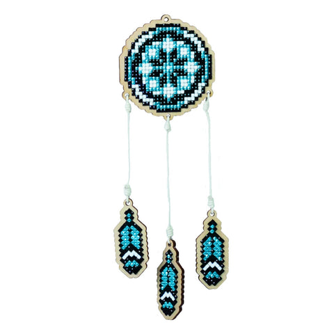 Wizardi: Deimantinės mozaikos suvenyras Dreamcatcher - Blue WW201 - HOBI.LT 🇱🇹