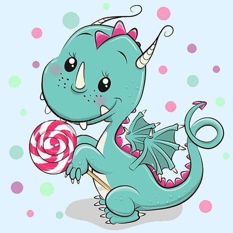 Wizardi: Deimantinis paveikslas Dragon with Candy WD2471 - HOBI.LT 🇱🇹