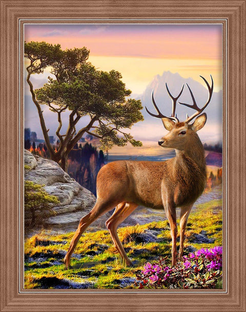 HOBI.LT 🇱🇹: Deimantinis paveikslas Noble Deer AZ - 1692 30x40cm - HOBI.LT 🇱🇹