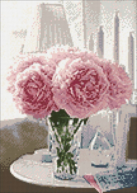 Wizardi: Deimantinis paveikslas Soft Peonies WD002 27*38 cm - HOBI.LT 🇱🇹