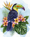 Wizardi: Deimantinis paveikslas Toucan in the flowers WD2580 - HOBI.LT 🇱🇹