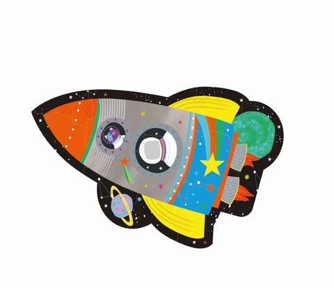 Vaikiška dėlionė „Raketa“ 12 detalių, 28×28 cm, 3+ | Floss & Rock