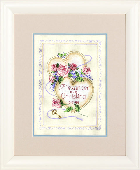 DIMENSIONS: DIMENSIONS United Hearts Wedding Record, Counted Cross Stitch_06730 - HOBI.LT 🇱🇹