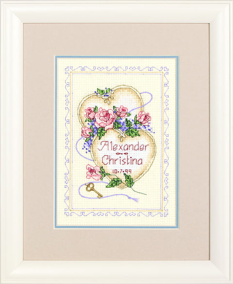 DIMENSIONS United Hearts Wedding Record, Counted Cross Stitch_06730