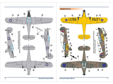 Dora Wings Percival Proctor Mk.III 1/48 surenkamas lėktuvo modelis 48006