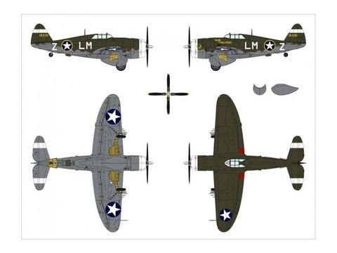 Dora Wings P-47C Thunderbolt su degalų baku 1/48 (48054)