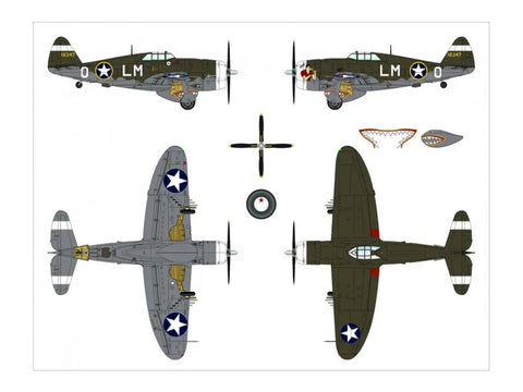 Dora Wings P-47C Thunderbolt su degalų baku 1/48 (48054)