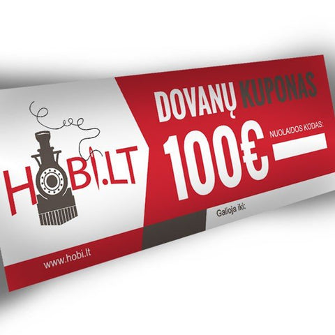 HOBI.LT 🇱🇹: Dovanų kuponas 100€ - HOBI.LT 🇱🇹