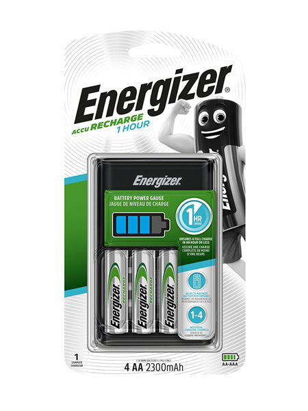 Energizer greitas AA/AAA baterijų įkroviklis su 4xAA, per 1 val.