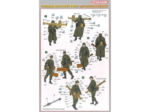 Dragon Vokiečių Panzerschreck prieštankinė komanda modelis 1/35 Gen2, 6374