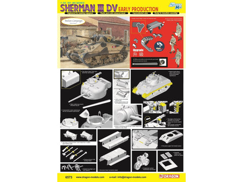 Dragon Sherman III DV ankstyvos gamybos 1/35 plastikinis modelis (6573)