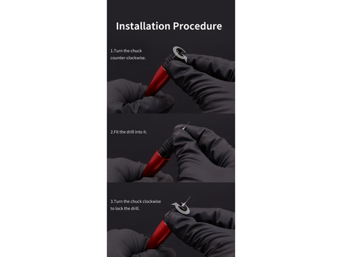 DSPIAE rankinis grąžtelio laikiklis su universaliu griebtuvu, AT-VHDS