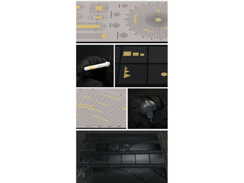 DSPIAE AT-ECC maskavimo kilimėlis C, 110×233 mm, koncentriniai apskritimai