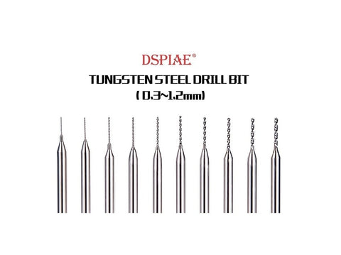 DSPIAE DB-03 volframo plieno grąžtelių rinkinys 0,3–1,2 mm DS56016