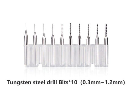 DSPIAE AT‑HD rankinis grąžtas su 10 grąžtelių 0,3–1,2 mm (DS56014)