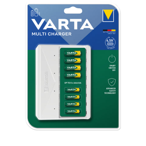 Varta Multi Charger greitas USB-C AA AAA baterijų įkroviklis