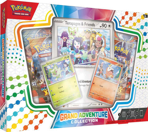Pokémon TCG Grand Adventure dėžė: promo Sprigatito, Fuecoco, 4 pakuotės