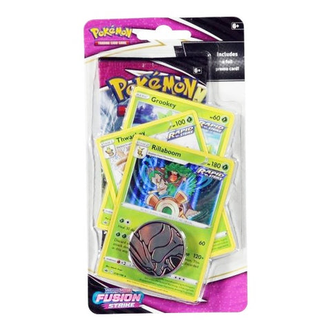 Pokemon Fusion Strike Rillaboom blister papildymo rinkinys (anglų k.)