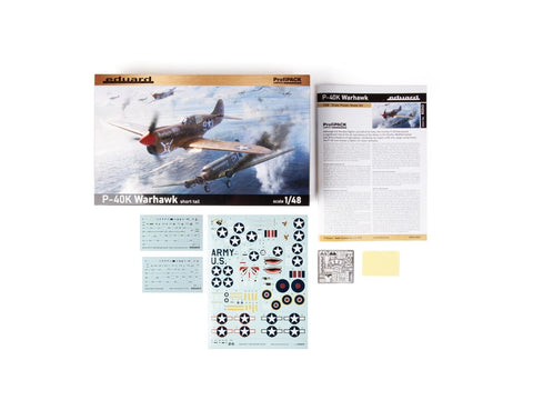 Eduard Curtiss P-40K Warhawk Short Tail ProfiPack lėktuvo modelis 1/48 82243