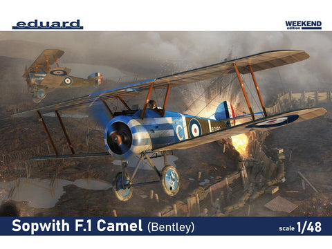 Eduard Sopwith Camel F.1 (Bentley) 1/48 surenkamas lėktuvo modelis Weekend