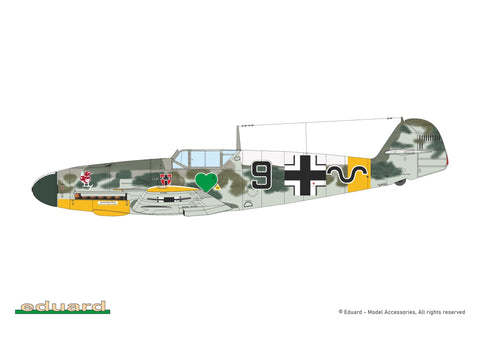 Eduard Messerschmitt Bf 109 F-4 Weekend edition lėktuvo modelis 1/72 7478