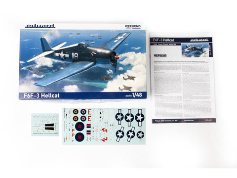 Eduard Grumman F6F-3 Hellcat 1/48 surinkomas lėktuvo modelis Weekend Edition