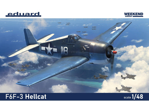Eduard Grumman F6F-3 Hellcat 1/48 surinkomas lėktuvo modelis Weekend Edition