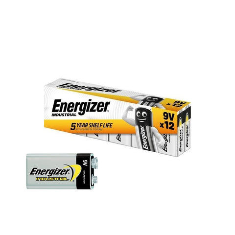 Energizer Industrial 9V šarminės baterijos, 12 vnt. profesionalams