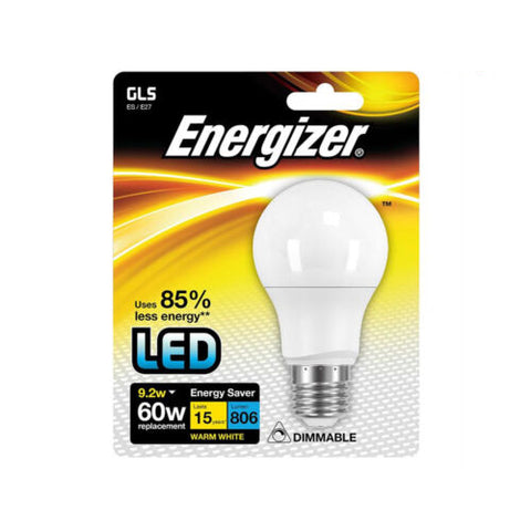 Energizer LED lemputė E27 9.2W 806 lm šiltai balta A+