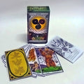 taro kortos Il Gran Tarot Esoterico su dėže ir išskleistomis kortomis, matoma Bokšto (La Torre) korta
