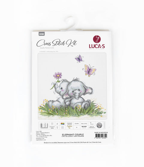 Luca - s: Elephant Couple SB1184 - siuvinėjimo kryželiu rinkinys - HOBI.LT 🇱🇹