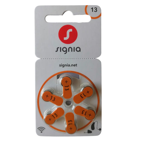 Signia 13 PR48 klausos aparato baterijos, 6 vnt., cinkas-oras