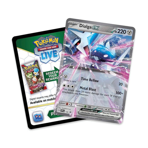 Pokémon TCG Azure Legends Dialga ex metalinė dėžutė – 5 papildymo pakeliai