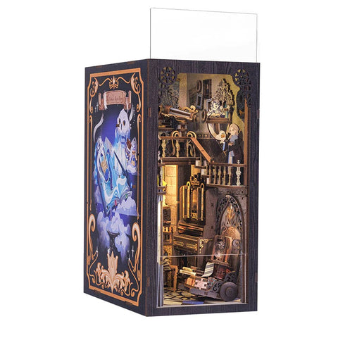 Nebula Common Room knygų kampelis – medinė atrama su LED, surinkimo rinkinys