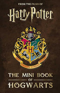 mini knyga Hogwartso (Harry Potter) smėlio-rudos dirbtinės odos viršelis su spalvotu herbu, kompaktiškas leidimas