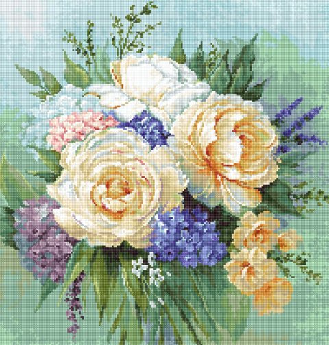 Luca - s: Floral Bouquet SB2370 - siuvinėjimo kryželiu rinkinys - HOBI.LT 🇱🇹