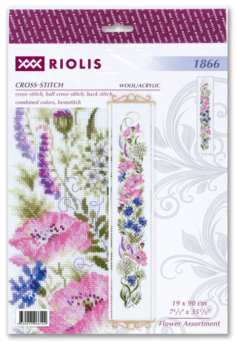 RIOLIS: Flower Assortment siuvinėjimo rinkinys iš RIOLIS Nr.: 1866 - HOBI.LT 🇱🇹