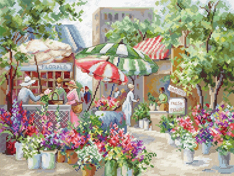 LetiStitch: Flower Market SLETI978 - siuvinėjimo kryželiu rinkinys - HOBI.LT 🇱🇹