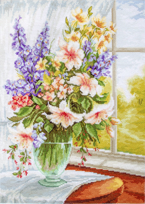 Luca - s: Flowers at the Window SBU4015 - siuvinėjimo kryželiu rinkinys - HOBI.LT 🇱🇹