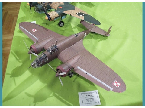 PZL P.37B Łoś popierinis lėktuvo modelis 1:33, Fly Model (FMG-046)