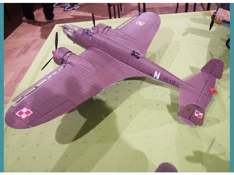 PZL P.37B Łoś popierinis lėktuvo modelis 1:33, Fly Model (FMG-046)