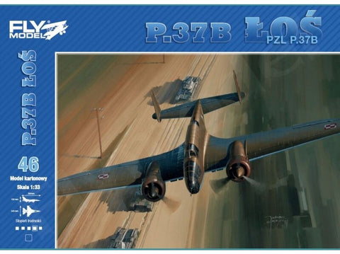 PZL P.37B Łoś popierinis lėktuvo modelis 1:33, Fly Model (FMG-046)