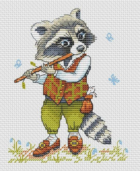 NeoCraft Miško muzika siuvinėjimo kryželiu rinkinys 12x15 cm