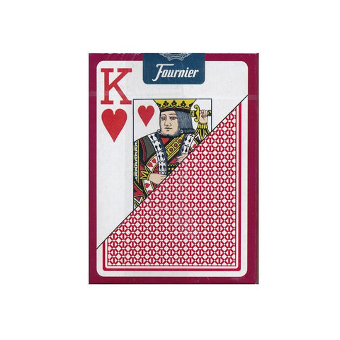 Fournier: Fournier 818 Linen Finish Pokerio kortos (Raudona) - HOBI.LT 🇱🇹