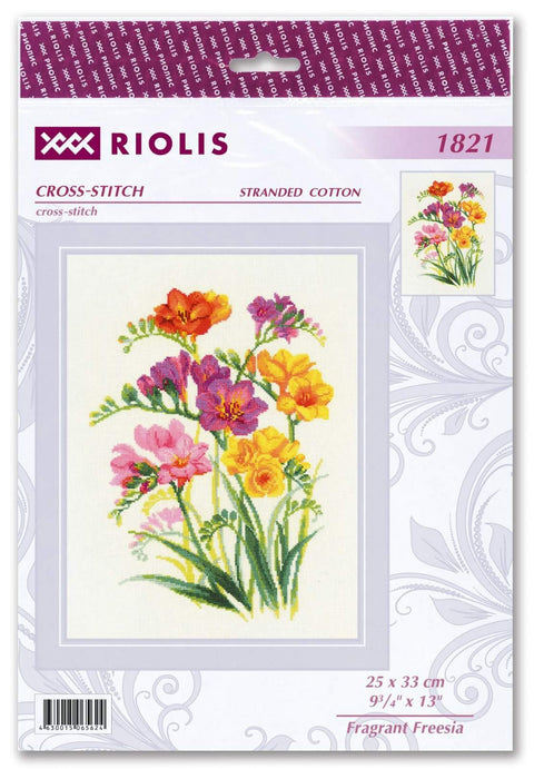 RIOLIS: Fragrant Freesia siuvinėjimo rinkinys iš RIOLIS Nr.: 1821 - HOBI.LT 🇱🇹