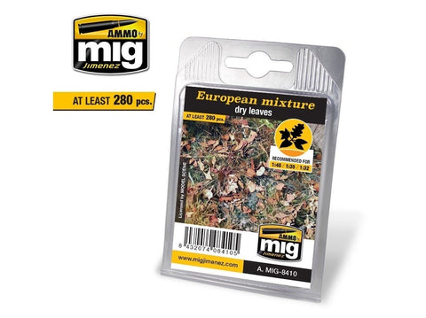 AMMO MIG sausi europietiški lapai dioramoms 1:35–1:48, 280 vnt.